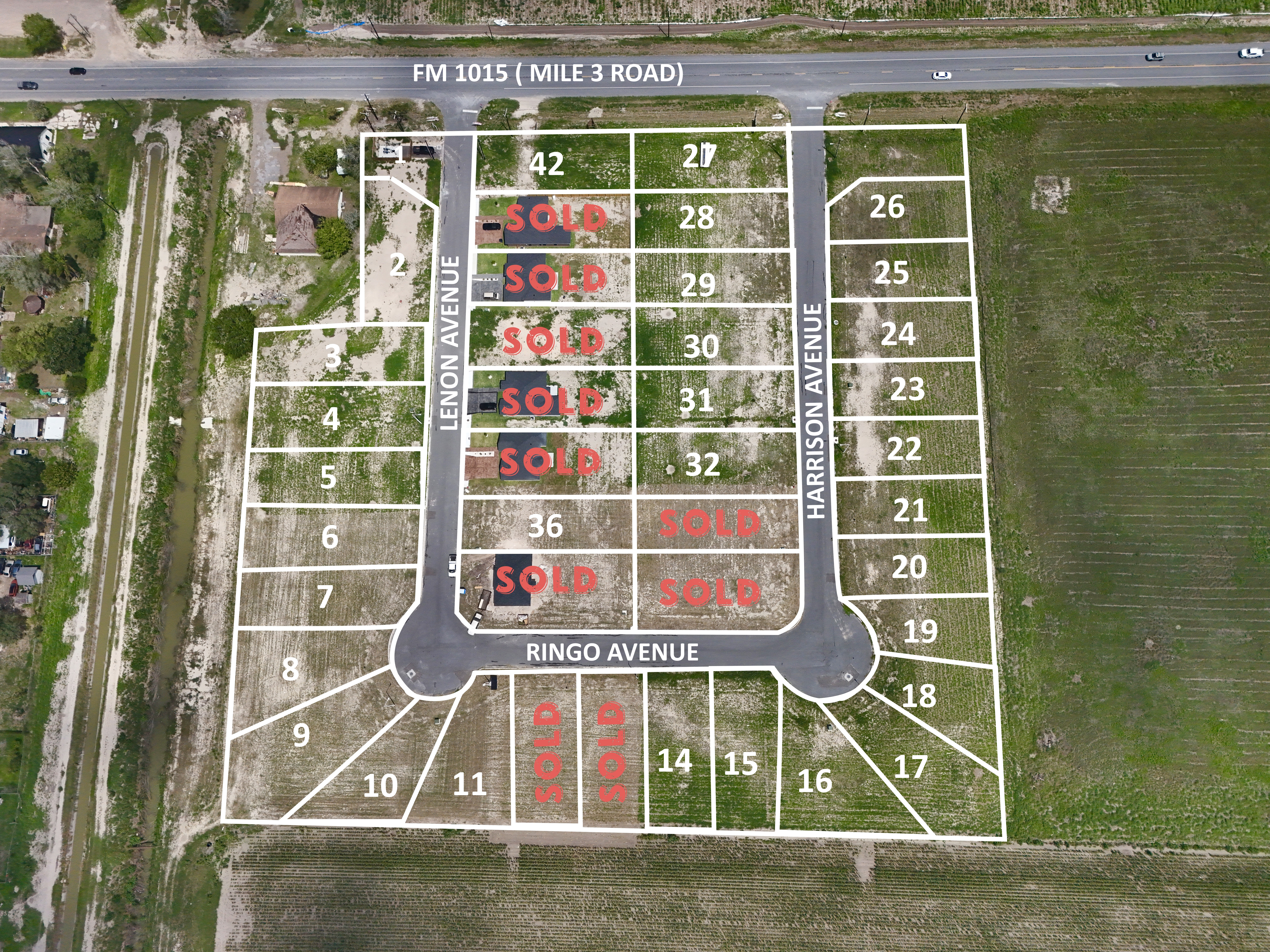 Standard 6,000 sq ft lot